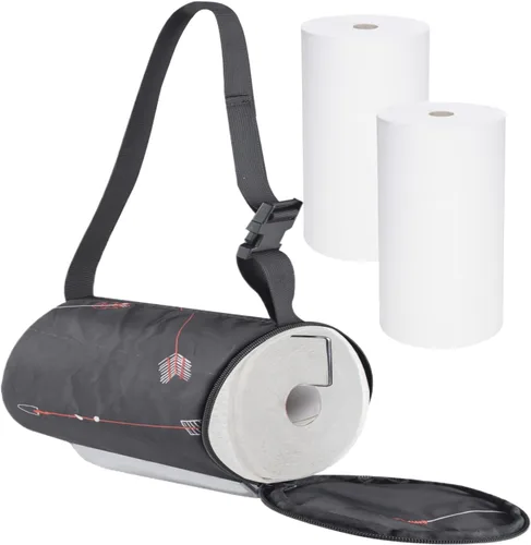 Miniatura 11 de Soporte de papel higiénico colgante para acampar, cocina, impermeable, organizador de papel higiénico para automóvil, baño, protector de papel 2-Gris
