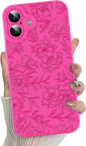Miniatura 56 de MZELQ para iPhone 12 Pro Max, Funda de silicona con patrón floral de flores y girasoles, rosa, lindo, protección de cámara, funda suave y delgada