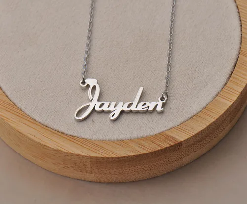 Miniatura 2 de Aoloshow Collar con nombre personalizado, pulsera y aretes Hecho a medida con cualquier nombre, joyería de acero inoxidable para mujeres, regalo