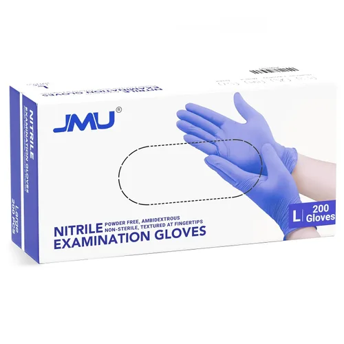 Miniatura 43 de JMU Guantes negros de nitrilo a granel mediano, caja de 1200, 3.5 mil, sin látex sin polvo