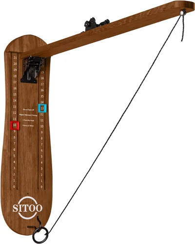 Ring Toss Game for Adults, Outdoors Games, Wall Mounted Hook and Ring Game with Foldable Arm