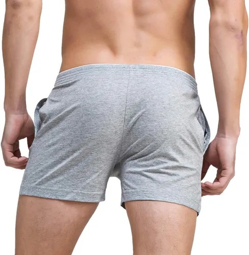 Miniatura 4 de Rexcyril Pantalones cortos de algodón para hombre, para correr, entrenamiento, gimnasio, descanso, dormir