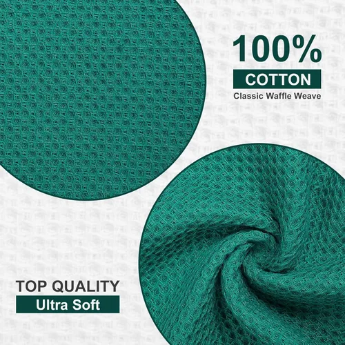 Miniatura 592 de Kitinjoy - Paños de cocina de 100 % algodón, tela de tejido gofrado, paño de limpieza ultrasuave, absorbente y de secado rápido. Beige