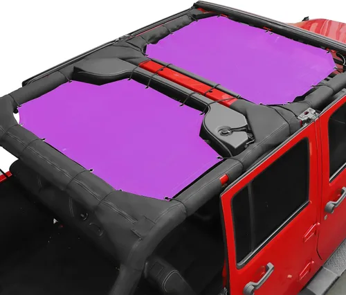Miniatura 10 de JeCar Cubierta de malla para parasol delantero y trasero, protección UV, protección UV, accesorios exteriores compatibles con Jeep Wrangler de 4