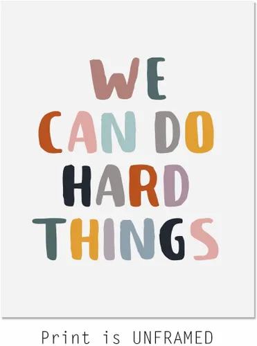 Miniatura 2 de We Can Do Hard Things, Classroom Wall Decor, Positive Quotes, Kids Affirmation, Kids Room Wall Art, Positive Classroom Print, Playroom Wall Decor