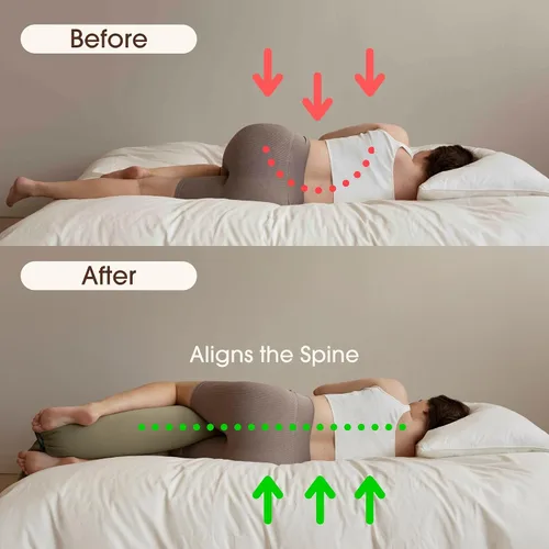 Miniatura 4 de bbhugme Almohada de embarazo ajustable – Soporte de cuerpo completo para dormir de lado – Firmeza y forma ajustables – Soporta espalda, piernas