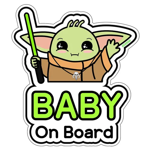 Miniatura 13 de GEEKBEAR Baby on Board Car Sticker - Diseño de personajes, reflectante, resistente a la intemperie (02. Basic Girl)