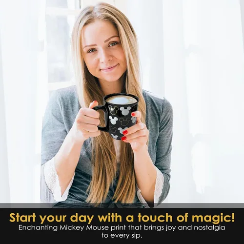 Miniatura 5 de 7 Star Mouse - Taza coleccionable con diseño de balas para café, té, bebidas frías, color negro, 16 onzas, para todas las ocasiones o recuerdos