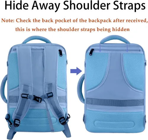 Miniatura 62 de MATEIN - Mochila de viaje extragrande de 10.56 galones, mochila de viaje ampliable apta para aerolíneas, para viajeros de fin de semana, hombres