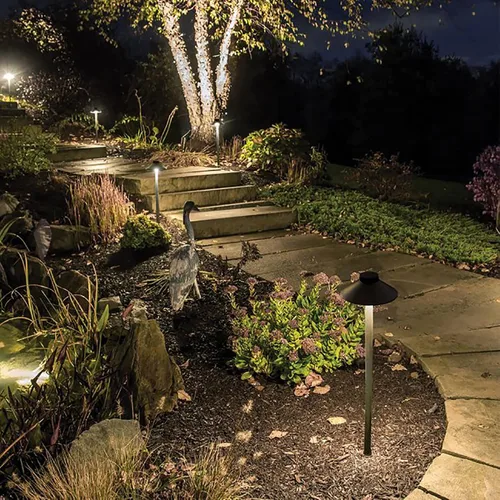 Miniatura 3 de WAC Iluminación de paisaje, Tiki 15in LED 12V Camino y Área Luz 2700K cálido LED incorporado en negro