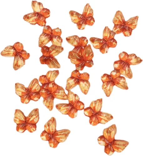 Miniatura 6 de Diamantes de imitación de mariposa con parte trasera plana, 80 unidades de 0.394 pulgadas, dijes de mariposa de resina para uñas, adornos, álbumes