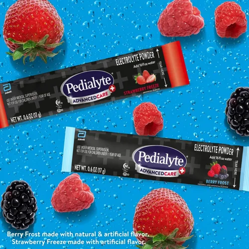 Miniatura 3 de Pedialyte AdvancedCare Plus - polvo electrolítico, con un 33% más de electrolitos y prebióticos preactivos, variedad de estación de hidratación, 80