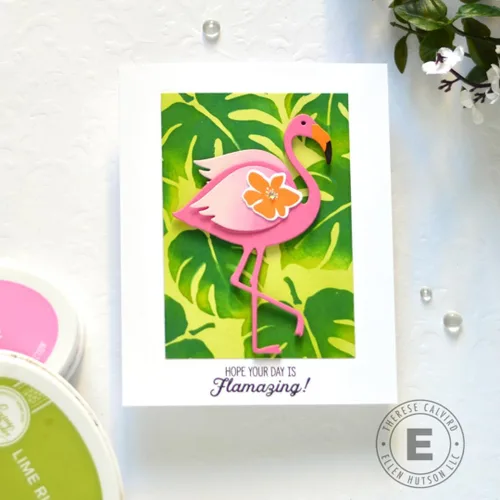 Miniatura 4 de Flock Star Flamingo de Julie Ebersole, Essentials by Ellen Stamp & Die Combo, diseño de tarjeta interactiva, sentimientos humorísticos