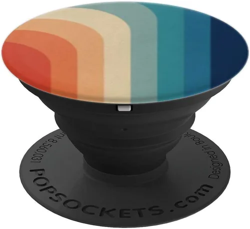 Miniatura 4 de PopSockets de los años 60 y 70, diseño de rayas hippie
