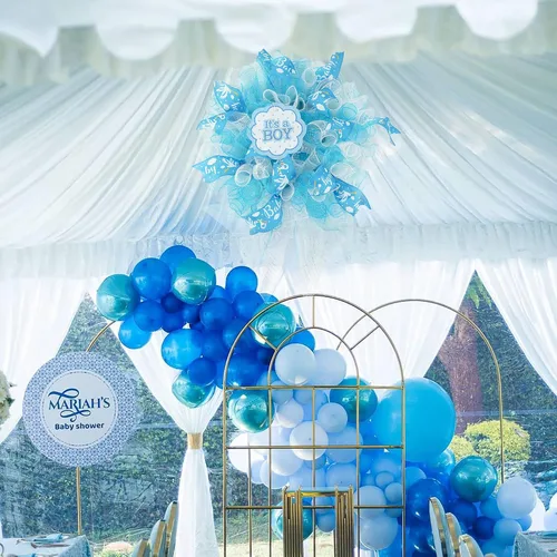 Miniatura 6 de MEEDEE Cinta de arpillera con alambre para bebé niño de 2.5 pulgadas para baby shower, pastel de pañales, regalos de bienvenida a casa, caja