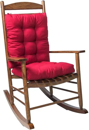 SEAHOME Juego de 2 cojines para silla mecedora, para interiores y exteriores, antideslizantes, para sillas de patio (borgoña)