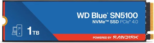 WD Blue SN5100 SSD NVMe de 1 TB - M.2 2280, PCIe Gen 4.0, unidad interna de estado sólido - Velocidades de lectura de hasta 7,100 MB/s,