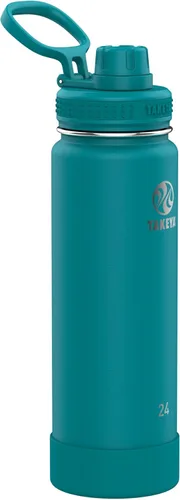 Miniatura 41 de Takeya Actives - Botella de agua de acero inoxidable, con aislamiento térmico y tapa de boquilla, capacidad de 24 onzas, color azul piedra Piedra