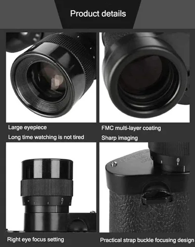 Miniatura 4 de Telescopio Binoculares para Exteriores Telescopio de Metal Militar HD Alta Potencia Visión Nocturna Profesional Bak4 Prisma Lente Fmc Impermeable