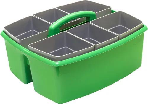 Miniatura 3 de Storex, clasificador grande para manualidades para salón de clases con tazas, 13 x 11 x 6.575 pulgadas, verde, caja de 2 unidades (00983A02C)