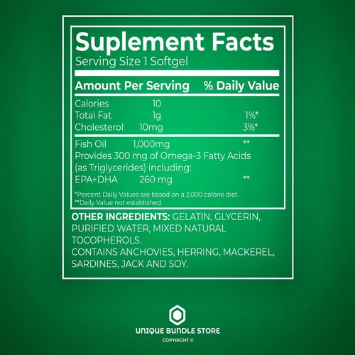 Miniatura 4 de Aceite de pescado Omega 3 de 1000 mg – 60 cápsulas blandas, suplementos de omega-3 para mujeres y hombres, aceite de pescado, ácido graso de aceite
