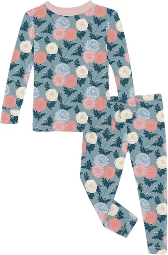 Miniatura 44 de KicKee Pants Conjunto de pijama de manga larga con estampado de piezas