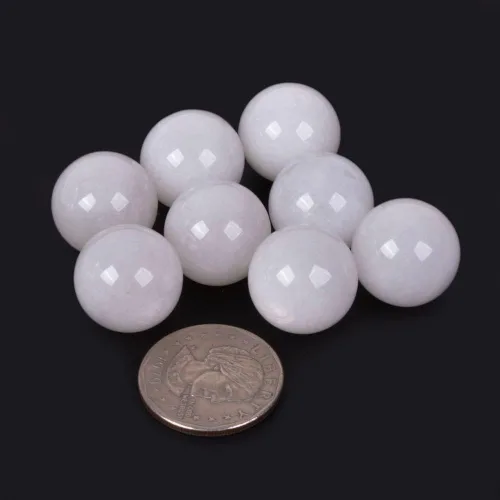 Miniatura 3 de Justinstones Jade Blanco Natural Pulido 20mm Piedra Preciosa Bola de Energía de Cristal Curativo Esfera Redonda Espécimen de Colección Piedra