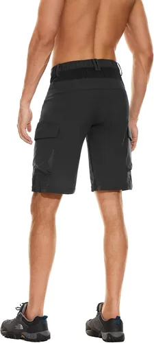 Miniatura 3 de Pantalón corto Cycorld para ciclismo de montaña, bolsillos con cierre de cremallera, liviano, ligero de ajuste, para hombre