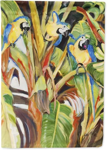 Miniatura 118 de Caroline's Treasures JMK1149CHF - Bandera de la casa del oeste con diseño de garza azul, grande, para porche, para colgar en la pared, poliéster