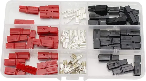 Miniatura 2 de 80 unids Power Terminales Connectors15/30/45 AMP 600V Power Connector Battery Plug+terminales Rojo Negro
