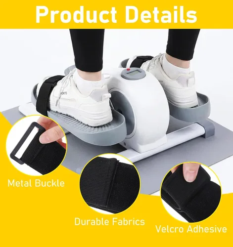 Miniatura 3 de 2 correas de pedal de bicicleta, correas de tracción ajustables negras para ejercitador de piernas, estabilidad segura para máquina de ejercicio