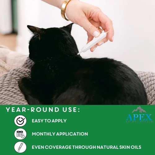 Miniatura 6 de Tratamiento antipulgas Apex Plus para gatos, 1,5+ libras Suministro de 3 meses Gotas para el tratamiento de pulgas y garrapatas para gatos