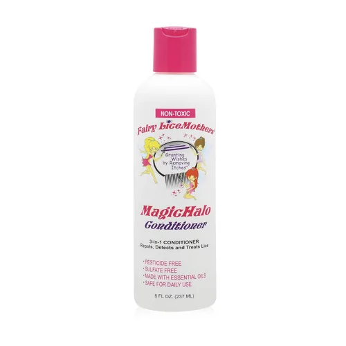 Fairy LiceMothers MagicHalo Acondicionador antipiojos con aceite esencial, formulado para la prevención de piojos de la cabeza, sin sulfato ni