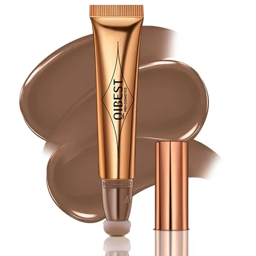Miniatura 10 de Barra de belleza líquida para contornos líquidos, barra bronceadora mate con aplicador de cojín, ligera, mezclable, de larga duración, sedosa