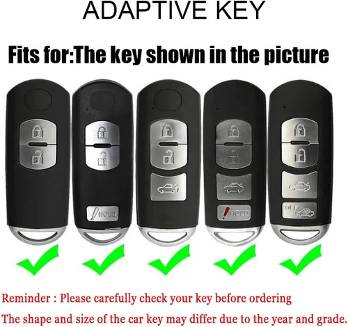 Miniatura 2 de Funda para llavero compatible con Mazda 2 3 5 6 8 CX-3 CX-4 CX-5 CX-7 CX-9 Atenza Axela MX5 Speed3 Miata 2/3/4 botón de protección completa con Azul