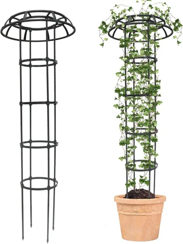 Quibbay Enrejado de jardín para plantas trepadoras al aire libre, enrejado superior de hongo de 65 pulgadas para plantas trepadoras, soporte de