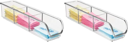 Miniatura 7 de iDesign Organizador de paquetes de plástico y bolsas de té, recipientes de almacenamiento de cocina para azúcar, sal, pimienta, edulcorantes, bolsas