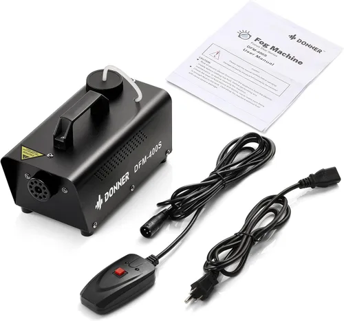 Miniatura 7 de Máquina de niebla Donner para fiesta, máquina de humo con control remoto con cable, máquina de humo Donner DFM-400S 400W para festivales
