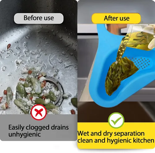 Miniatura 5 de Cesta de drenaje para fregadero de cocina, cesta de drenaje de cisne para fregadero de cocina, estante escurridor multifuncional triangular, filtro