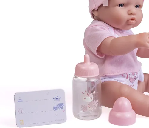 Miniatura 5 de JC Toys - La Newborn Nursery Set de regalo de muñeca bebé de 7 piezas Muñeca de bebé realista de 12 pulgadas con accesorios Rosa A partir