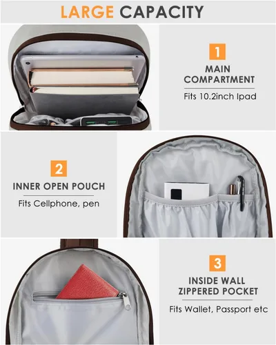 Miniatura 3 de ETRONIK Bolso bandolera para hombres y mujeres, bolso cruzado antirrobo, mochila de hombro, mochila de pecho para viajes, senderismo