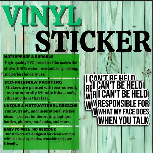 Miniatura 4 de (3 unidades) - Calcomanía de vinilo sarcástico, impermeable, botella de agua para laptop, vaso de automóvil, calcomanías de humor para adultos