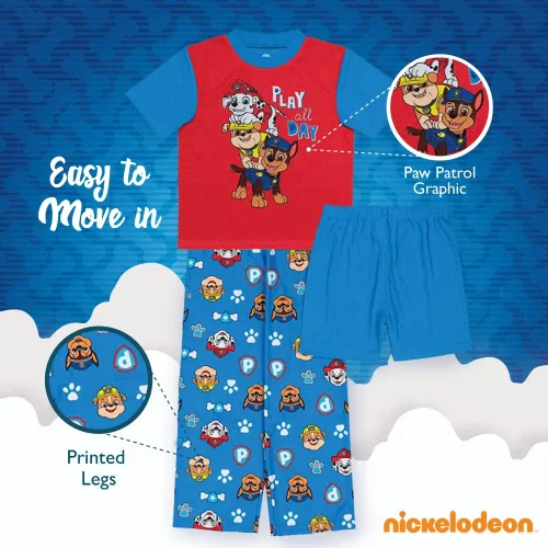 Miniatura 4 de Nickelodeon Boys Paw Patrol 5-Piece Loose-fit Pajama Set