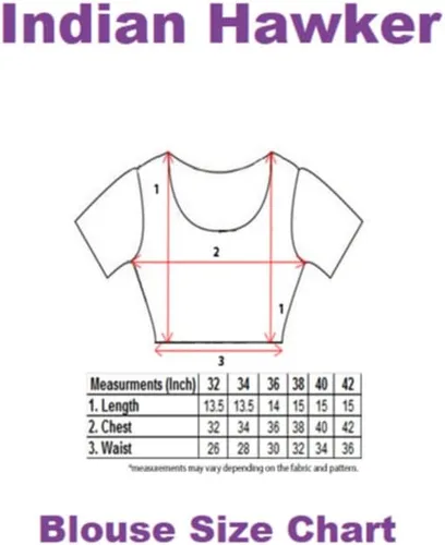 Miniatura 3 de Blusa corta estilo sari de Bollywood Pure Georgette para mujer