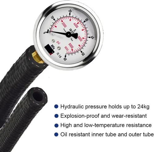 Miniatura 6 de Manguera de Transmisión de 1/2 Pulgada para Línea de Combustible, Manguera de Refrigeración de Transmisión de Alta Presión con 10 Abrazaderas