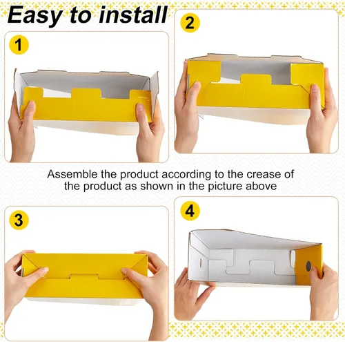 Miniatura 3 de Thenshop Organizador de 24 piezas de cartón para archivos, revistas, caja organizadora de archivos de escritorio, carpeta de almacenamiento de Negro