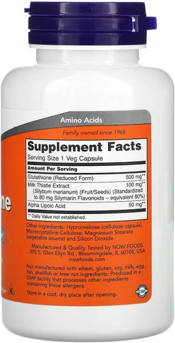Miniatura 2 de NOW Foods - Glutatión Antioxidante Celular 500 mg. - 60 Cápsulas Vegetarianas