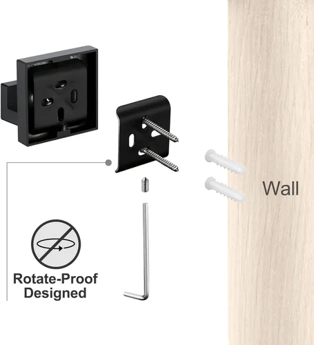 Miniatura 3 de BANOLUX - Toallero individual de 22 pulgadas para baño, toallero para baño, montado en la pared, soporte para toallas de mano SUS304, organizador