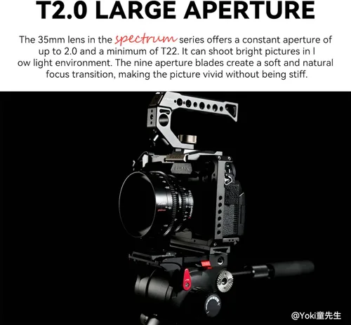 Miniatura 3 de 7artisans Lente Cine de gran apertura T2.0 de 1.378 in compatible con montura Leica/Sigma/Panasonic L