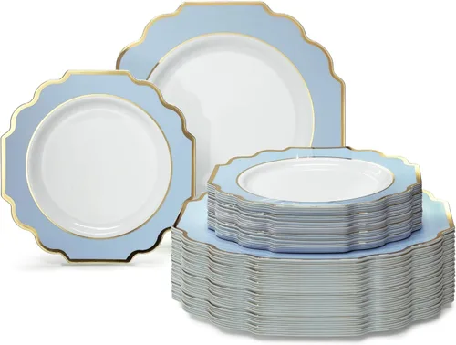 Miniatura 44 de OCCASIONS juego para 25 comensales (200 piezas), 80 comensales (640 piezas), 120 comensales (960 piezas), blanco imperial, 10.5 pulgadas, 7.5 A.